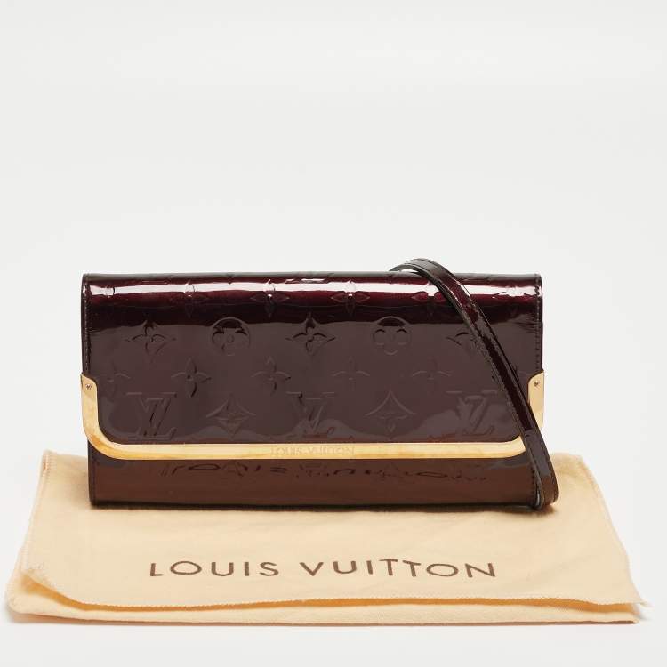 Pre Owned Louis Vuitton Amarante Monogram Vernis Rossmore MM Bag