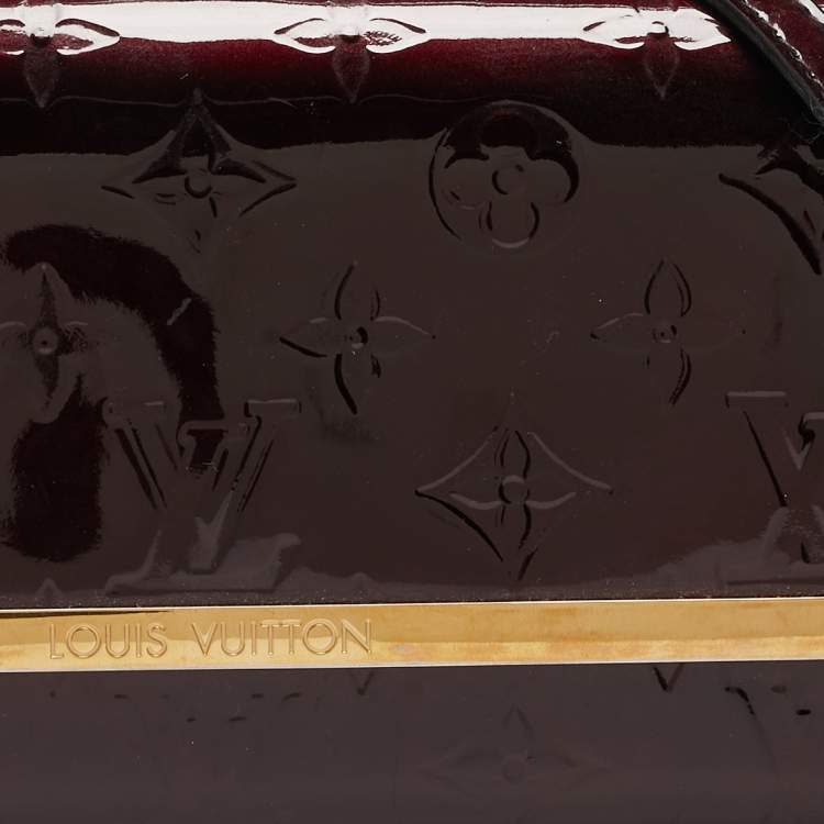 Pre Owned Louis Vuitton Amarante Monogram Vernis Rossmore MM Bag