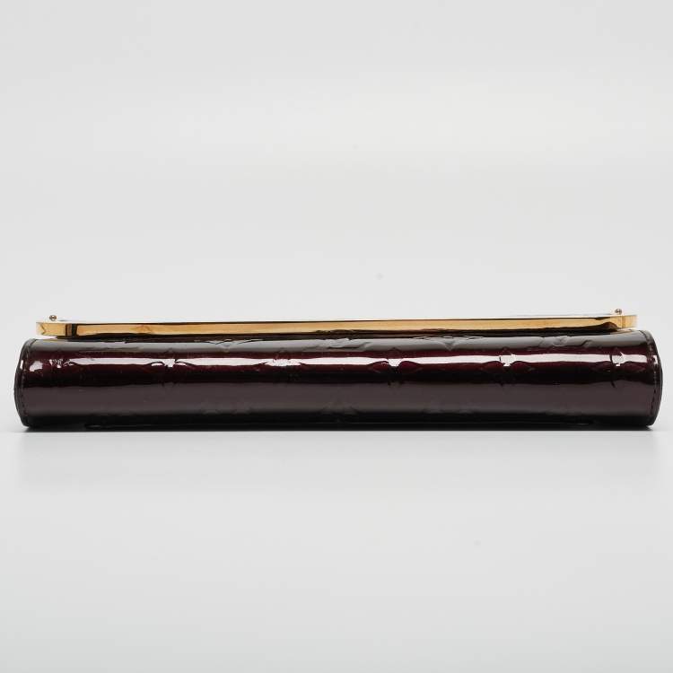 Pre Owned Louis Vuitton Amarante Monogram Vernis Rossmore MM Bag
