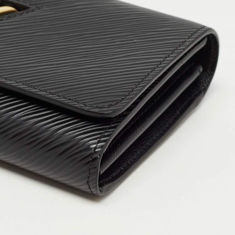 Pre Owned Louis Vuitton Black Epi Leather Twist Wallet