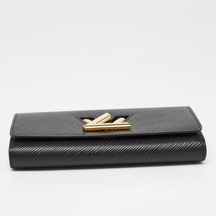Pre Owned Louis Vuitton Black Epi Leather Twist Wallet