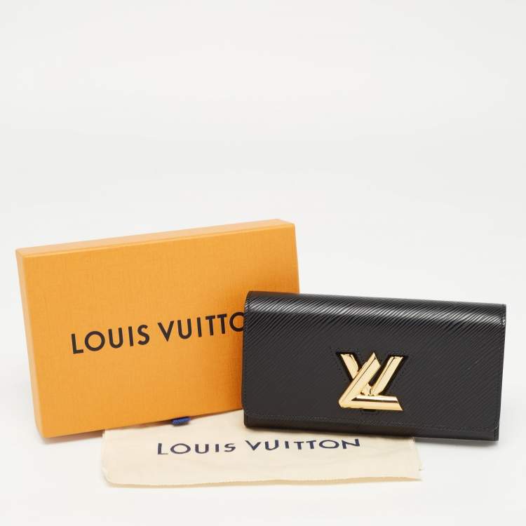 Pre Owned Louis Vuitton Black Epi Leather Twist Wallet