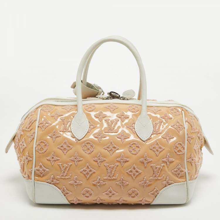 Pre Owned Louis Vuitton Rose Monogram Limited Edition Speedy Bouclettes Round Bag