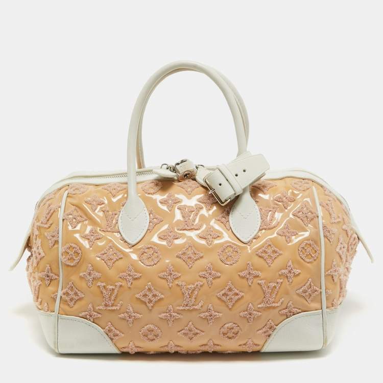 Pre Owned Louis Vuitton Rose Monogram Limited Edition Speedy Bouclettes Round Bag
