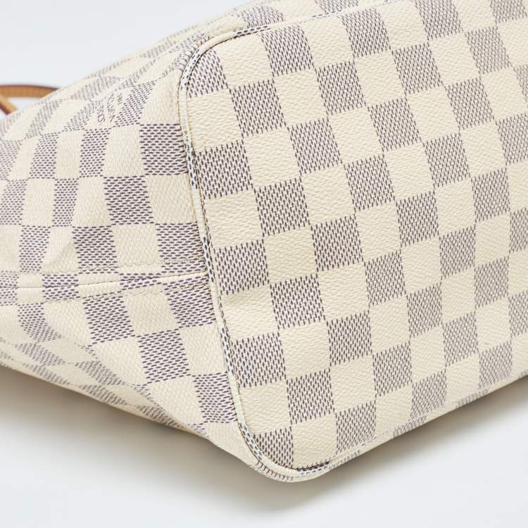 Pre Owned Louis Vuitton Damier Azur Canvas Neverfull MM Bag