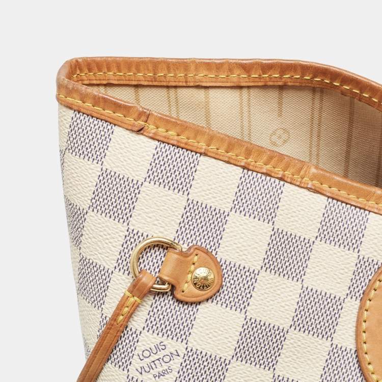 Pre Owned Louis Vuitton Damier Azur Canvas Neverfull MM Bag