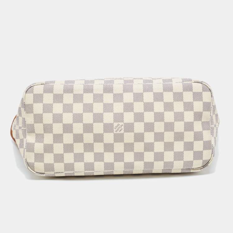Pre Owned Louis Vuitton Damier Azur Canvas Neverfull MM Bag