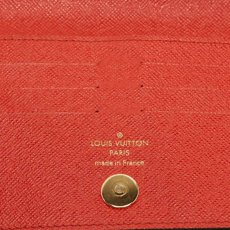 Pre Owned Louis Vuitton Coquelicot Monogram Canvas Adele Wallet