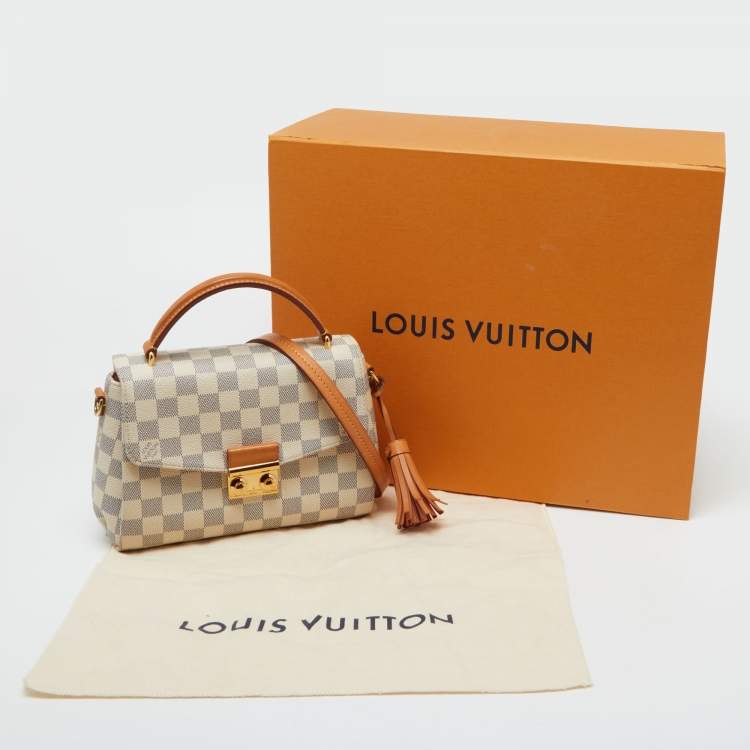 Pre Owned Louis Vuitton Damier Azur Canvas Croisette Bag