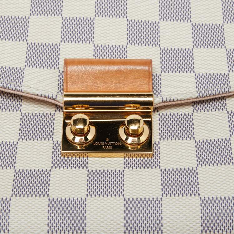 Pre Owned Louis Vuitton Damier Azur Canvas Croisette Bag