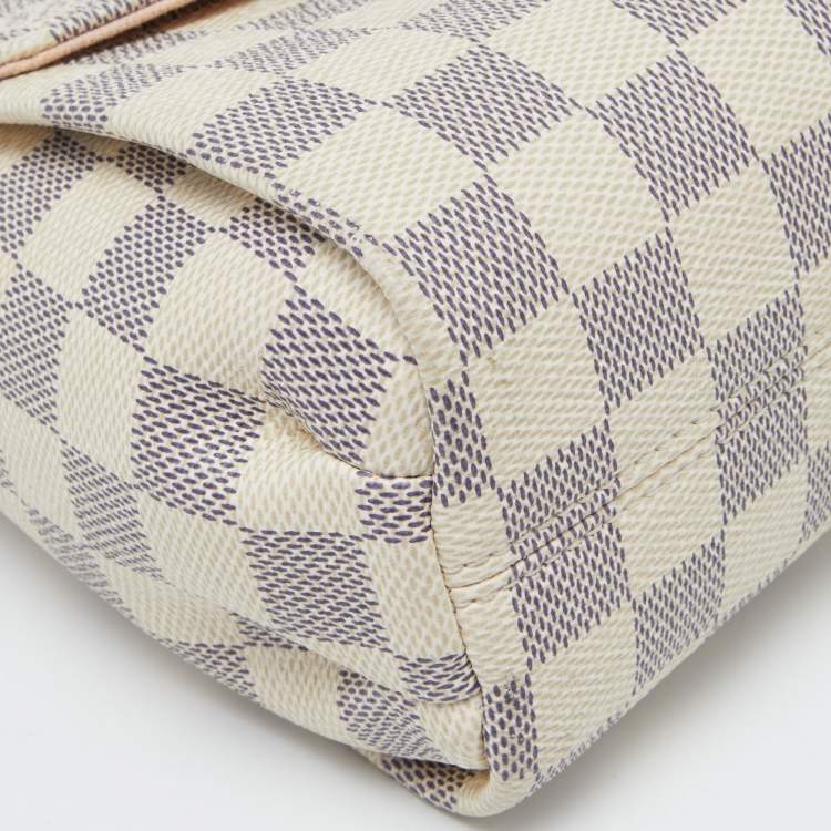 Pre Owned Louis Vuitton Damier Azur Canvas Croisette Bag