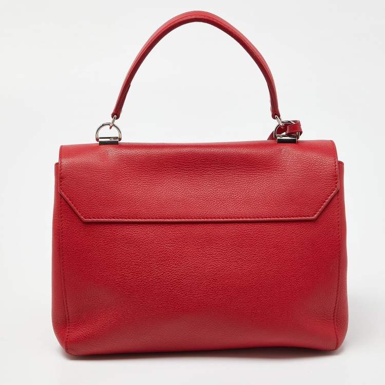 Pre Owned Louis Vuitton Rubis Leather Lockme II Bag