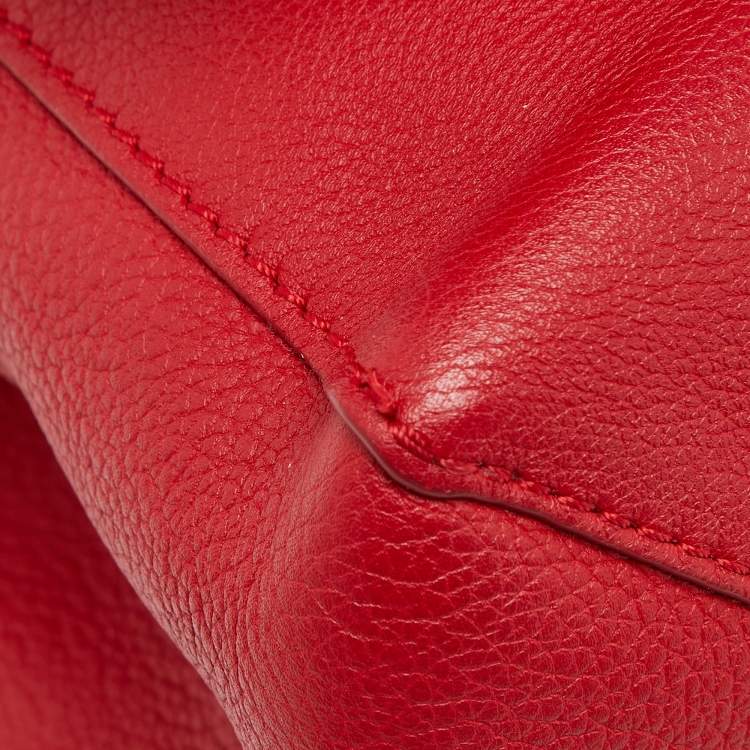 Pre Owned Louis Vuitton Rubis Leather Lockme II Bag