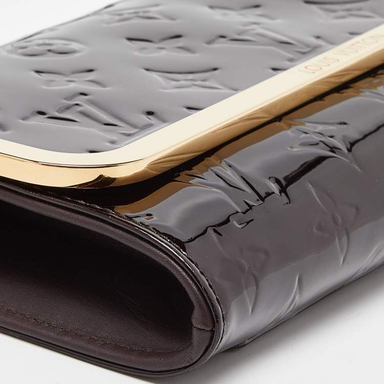 Pre Owned Louis Vuitton Amarante Monogram Vernis Rossmore MM Bag