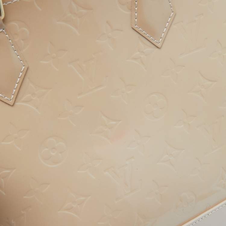 Pre Owned Louis Vuitton Rose Florentine Monogram Vernis Alma PM Bag