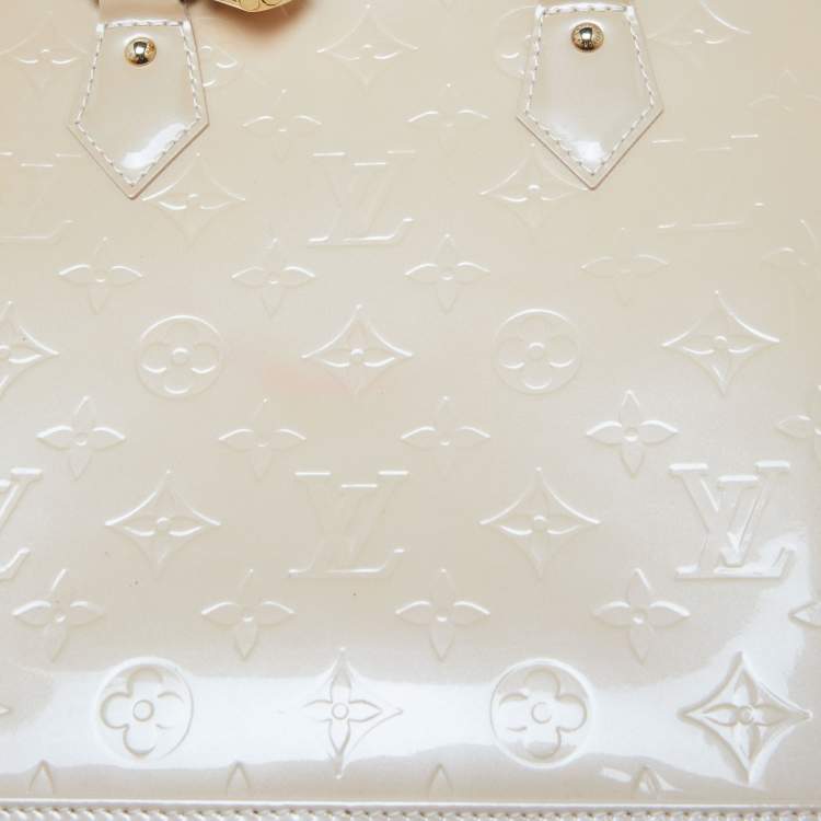Pre Owned Louis Vuitton Rose Florentine Monogram Vernis Alma PM Bag