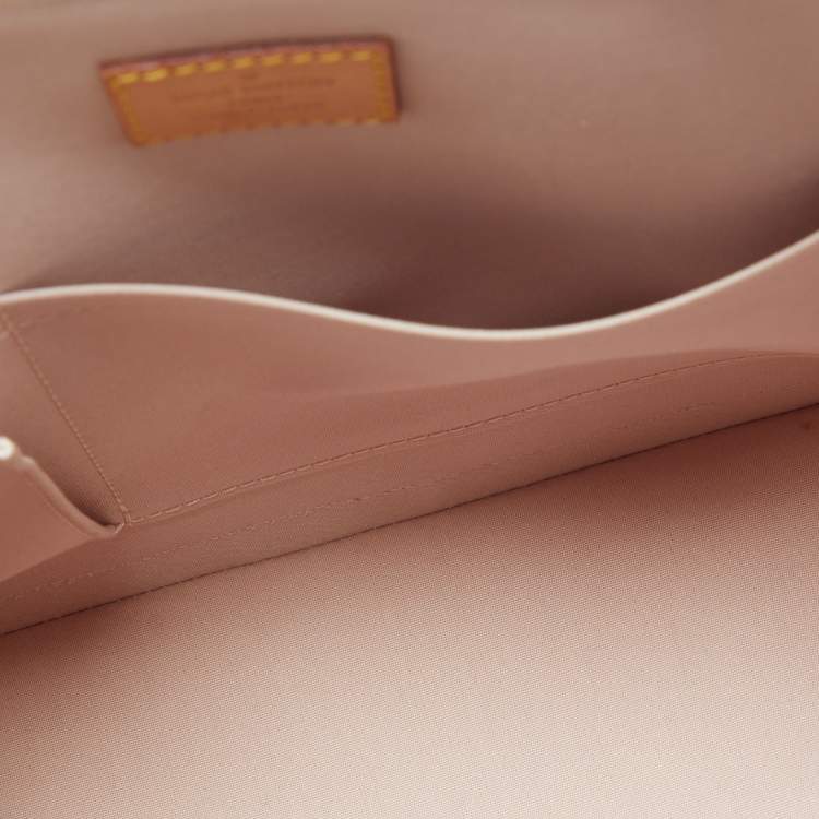 Pre Owned Louis Vuitton Rose Florentine Monogram Vernis Alma PM Bag