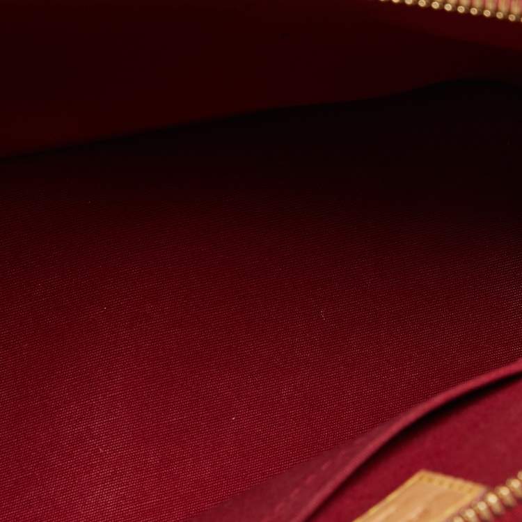 Pre Owned Louis Vuitton Cerise Monogram Vernis Alma BB Bag