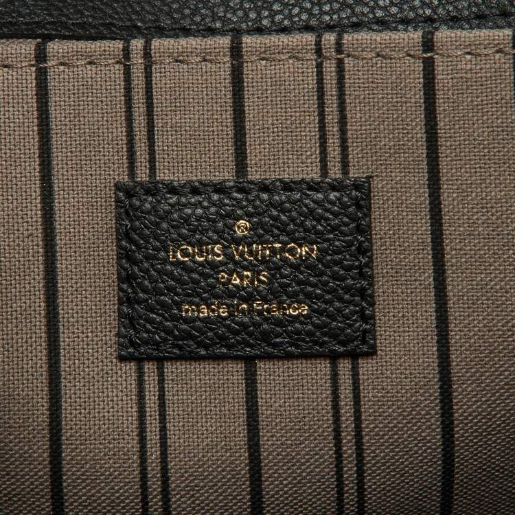 Pre Owned Louis Vuitton Black Monogram Empreinte Leather Pochette Metis Bag