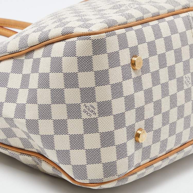 Pre Owned Louis Vuitton Damier Azur Canvas Figheri GM Bag