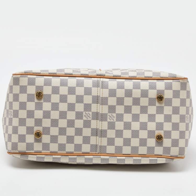 Pre Owned Louis Vuitton Damier Azur Canvas Figheri GM Bag