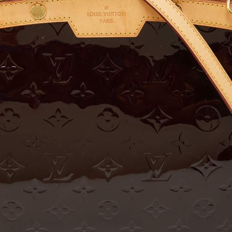 Pre Owned Louis Vuitton Amarante Monogram Vernis Brea MM Bag