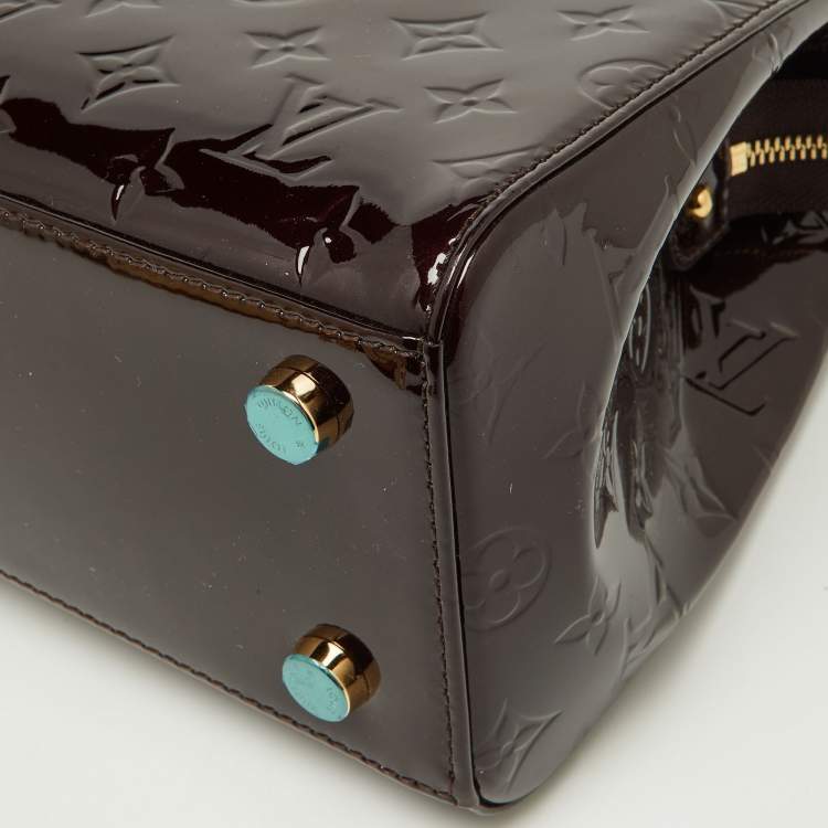 Pre Owned Louis Vuitton Amarante Monogram Vernis Brea MM Bag