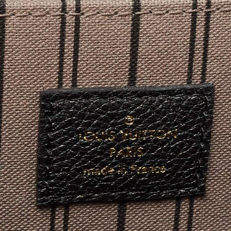 Pre Owned Louis Vuitton Black Monogram Empreinte Leather Pochette Metis Bag