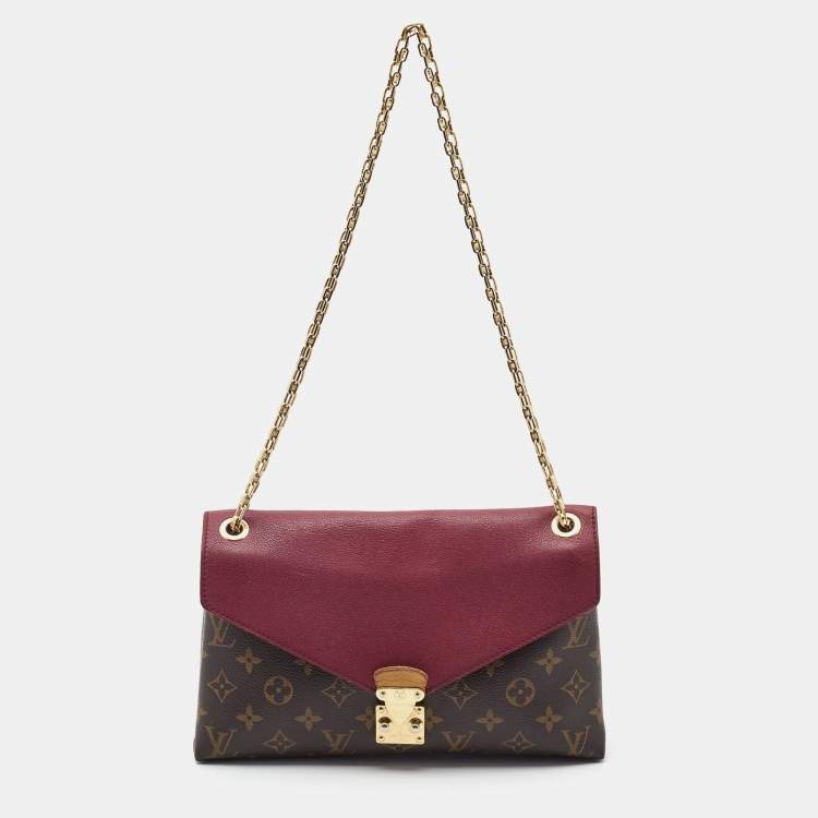 Pre Owned Louis Vuitton Monogram Canvas and Leather Pallas Chain Bag