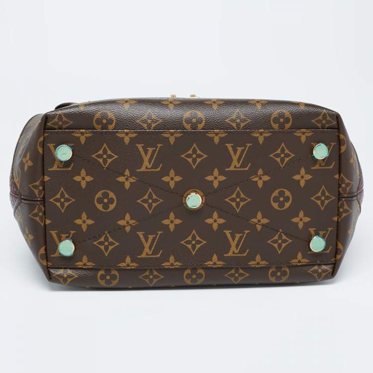 Pre Owned Louis Vuitton Exotique Monogram Lizard,Ostrich and Leather Limited Edition Majestueux MM Bag