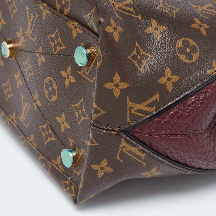 Pre Owned Louis Vuitton Exotique Monogram Lizard,Ostrich and Leather Limited Edition Majestueux MM Bag