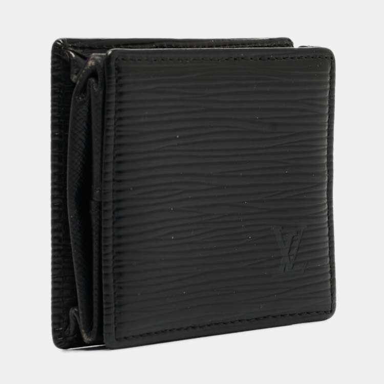 Pre Owned Louis Vuitton Black Epi Leather Porte-Monnaie Boite Coin Purse