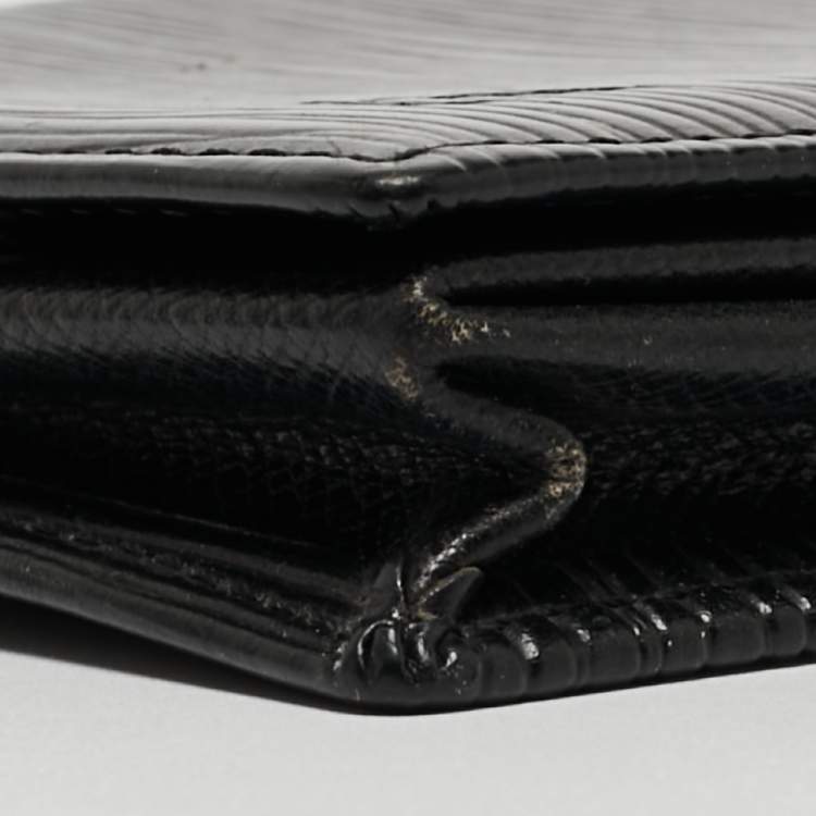 Pre Owned Louis Vuitton Black Epi Leather Porte-Monnaie Boite Coin Purse