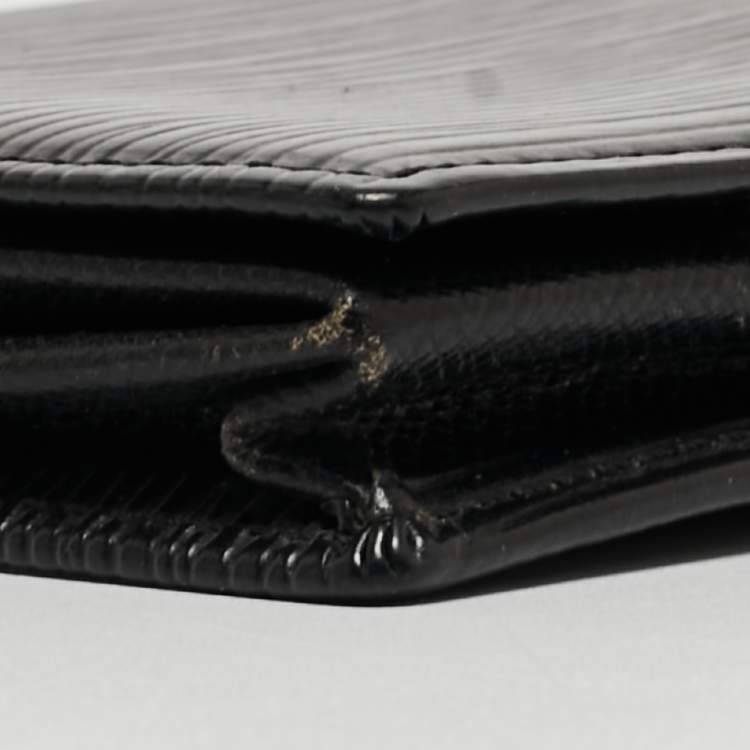 Pre Owned Louis Vuitton Black Epi Leather Porte-Monnaie Boite Coin Purse