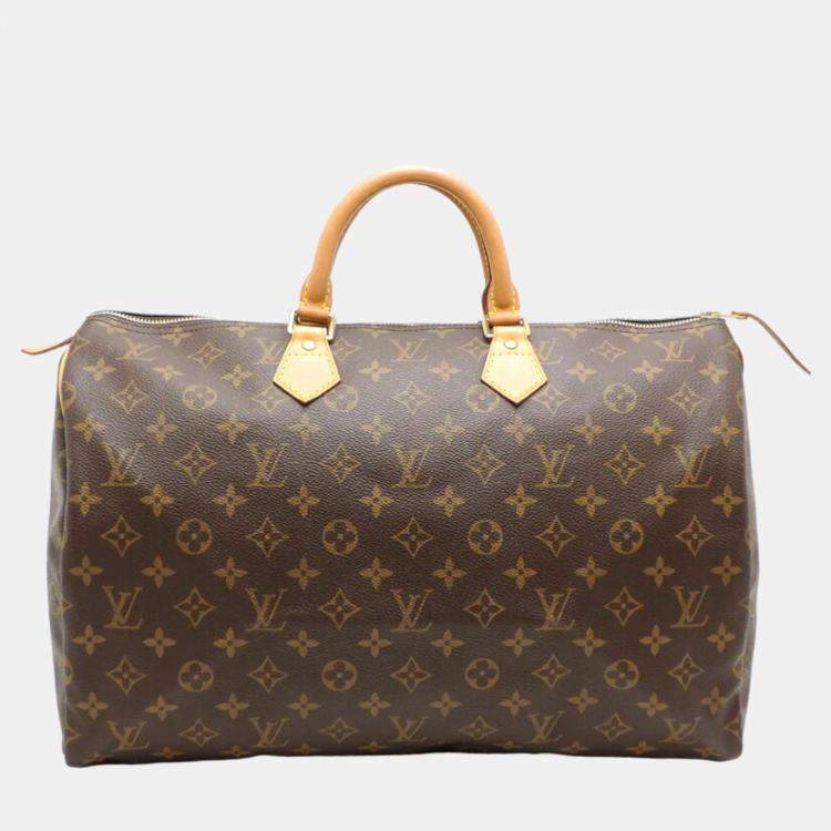 Pre Owned Louis Vuitton Brown Monogram Canvas Speedy 40 Handbag