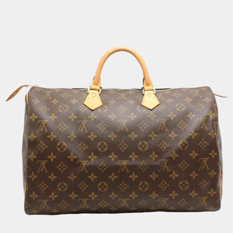 Pre Owned Louis Vuitton Brown Monogram Canvas Speedy 40 Handbag