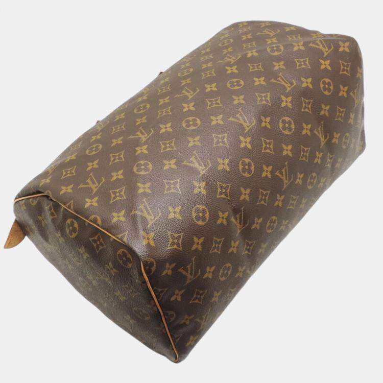 Pre Owned Louis Vuitton Brown Monogram Canvas Speedy 40 Handbag