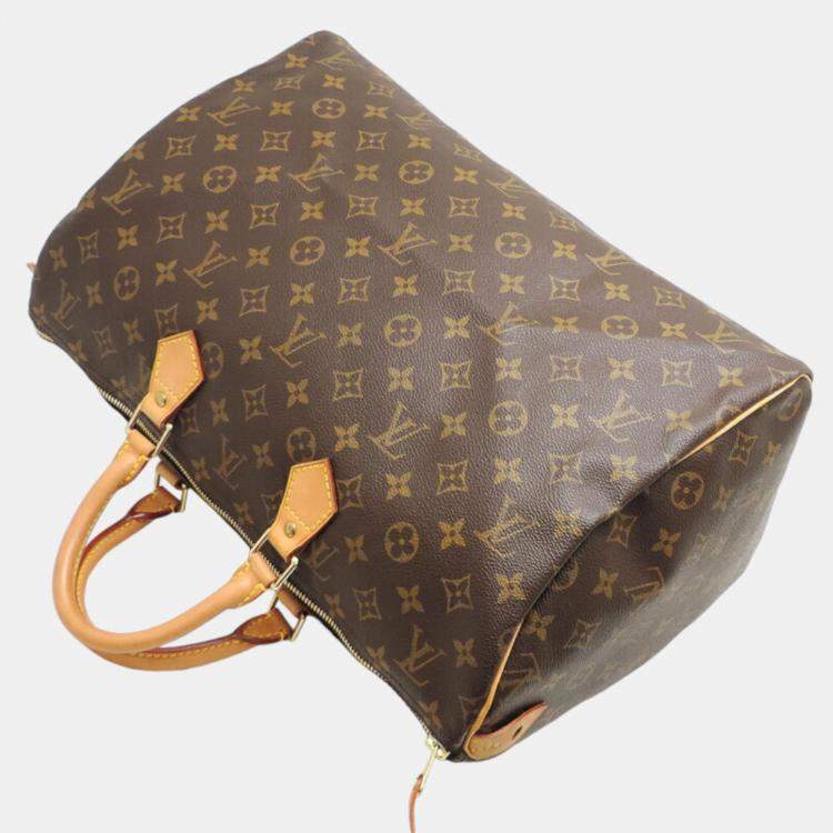 Pre Owned Louis Vuitton Brown Monogram Canvas Speedy 40 Handbag