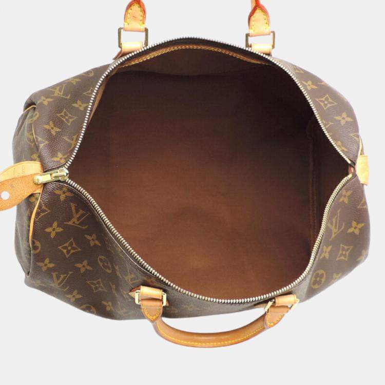 Pre Owned Louis Vuitton Brown Monogram Canvas Speedy 40 Handbag