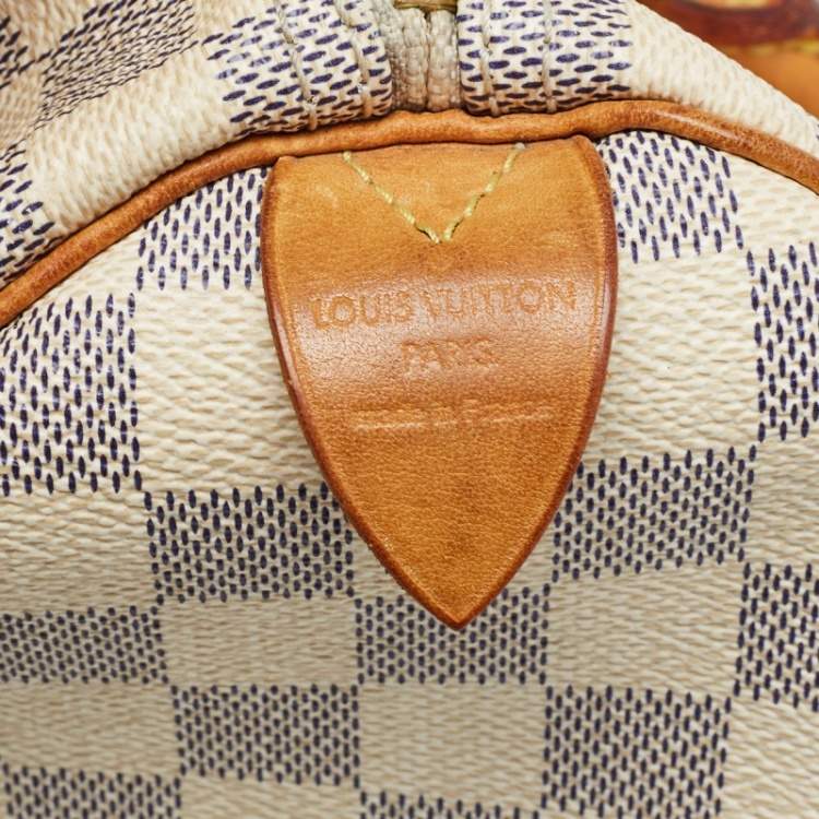 Pre Owned Louis Vuitton Damier Azur Canvas Speedy 30 Bag