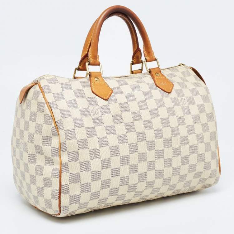 Pre Owned Louis Vuitton Damier Azur Canvas Speedy 30 Bag