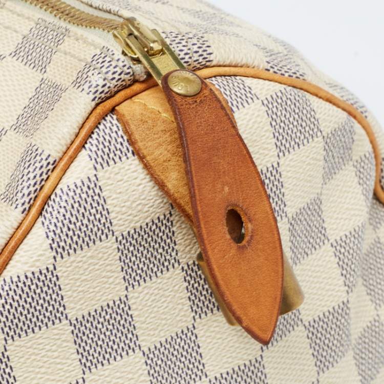 Pre Owned Louis Vuitton Damier Azur Canvas Speedy 30 Bag