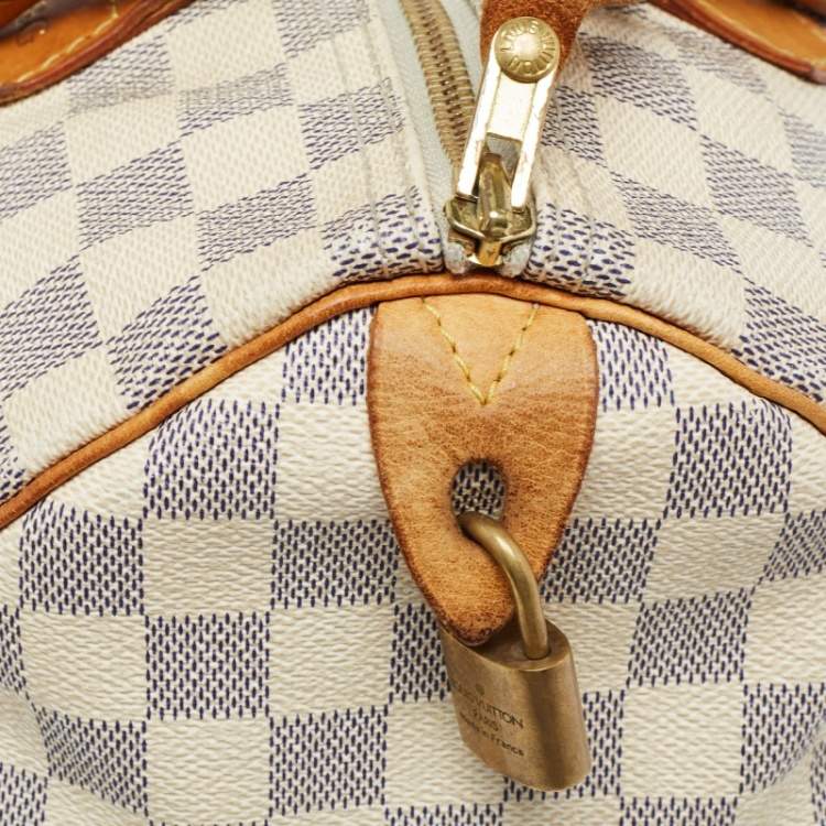 Pre Owned Louis Vuitton Damier Azur Canvas Speedy 30 Bag