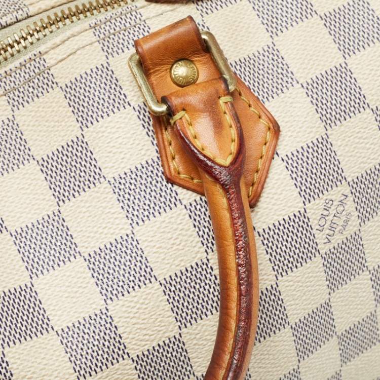 Pre Owned Louis Vuitton Damier Azur Canvas Speedy 30 Bag