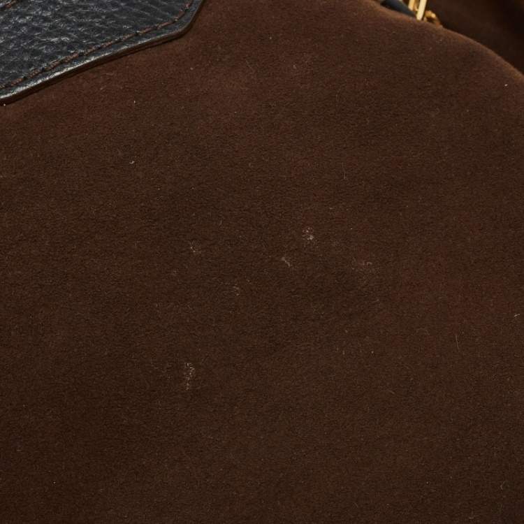 Pre Owned Louis Vuitton Black Monogram Mahina Leather Surya L Bag