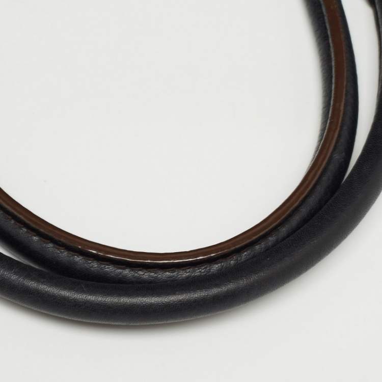 Pre Owned Louis Vuitton Black Monogram Mahina Leather Surya L Bag