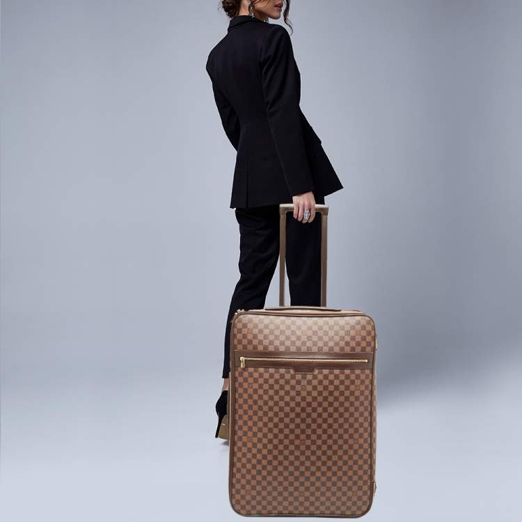 Pre Owned Louis Vuitton Damier Ebene Canvas Pegase 65 Luggage