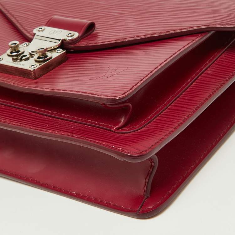 Pre Owned Louis Vuitton Fuchsia Epi Leather Monceau BB Bag