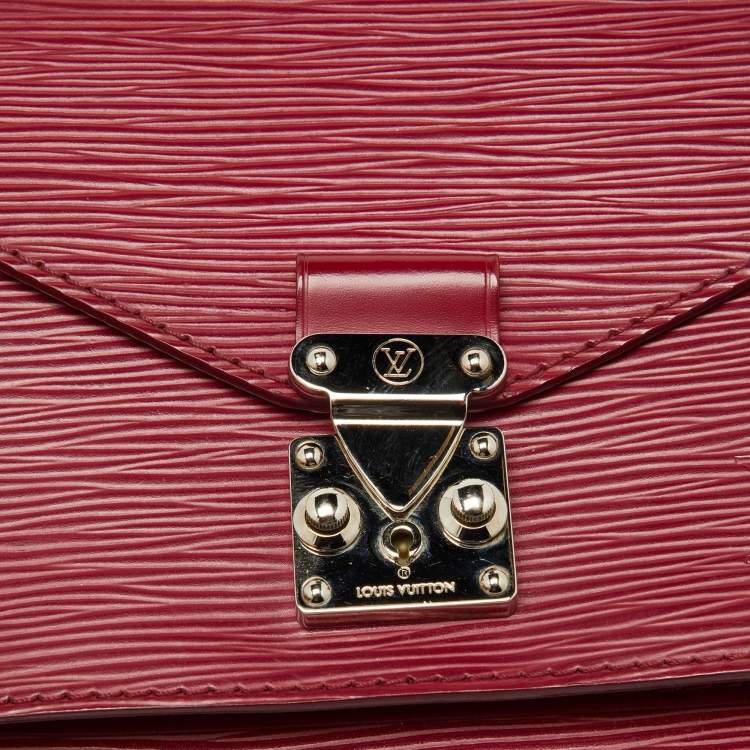 Pre Owned Louis Vuitton Fuchsia Epi Leather Monceau BB Bag