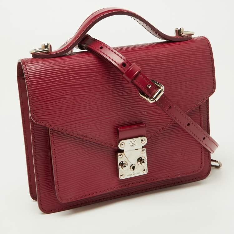 Pre Owned Louis Vuitton Fuchsia Epi Leather Monceau BB Bag